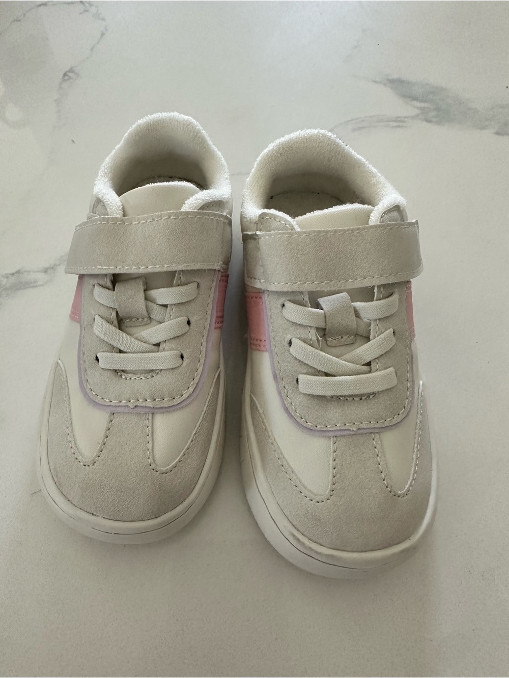 NWOT Zara girls Neutral & Pink Casual Sneakers size 25 eur, 9C